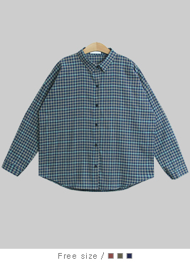 [shirt][던지기]히얼 체크 셔츠