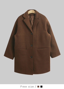 [coat][던지기]쿠숑 누빔 코트(울50%)