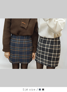 [skirt]보닉 체크 스커트(울소재)
