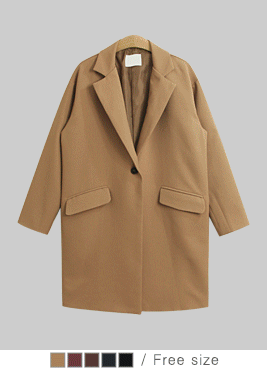 [coat]리스크 코트(원버튼 싱글 베이직 롱jk)