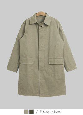[coat]비에프 코트(넥 스트랩 코튼 롱 싱글 트렌치)