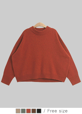 [knit]주카 니트(울 도톰 라운드 오버 루즈핏 니트)