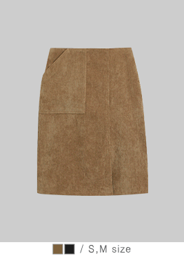 [skirt]브론즈 스커트(코듀로이 골덴 기모 포켓 트임 미디sk)