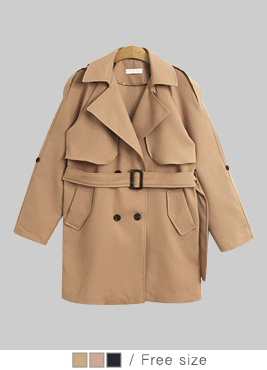 [coat]뷰어 트렌치 코트(베이직 나그랑 허리끈 더블 트렌치CT)
