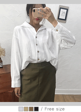[blouses]니카 블라우스(셔츠 아우터 자켓 BL 코튼 카라)