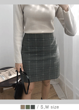 [skirt]해쉬 체크 스커트(타탄체크 겉기모 겨울 SK)
