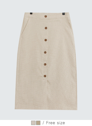 [skirt]밀론 롱 스커트(잔체크 단추 sk)