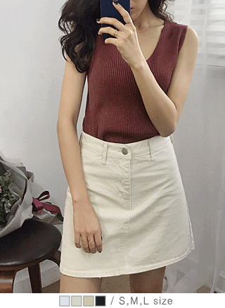 [skirt]캔비 스커트(베이직 데일리 기본 심플 A라인 코튼sk)