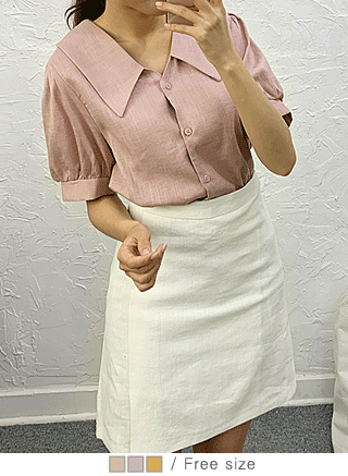 [blouses]세나 블라우스(카라 볼륨 bl)